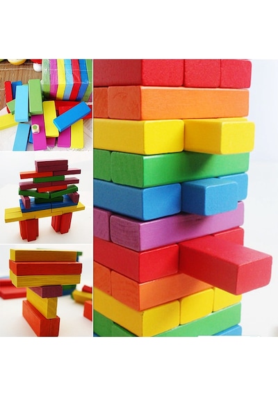 Ahşap Jenga Denge ve Beceri Oyunu Zeka Geliştirici Janga