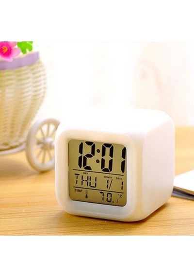 Led Dijital Renkli Masa Saati Alarm Termometre Tarih Masaüstü Saa
