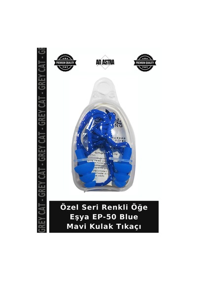 Özel Seri Renkli Öğe Eşya Ep-50 Blue Mavi Kulak Tıkaçı