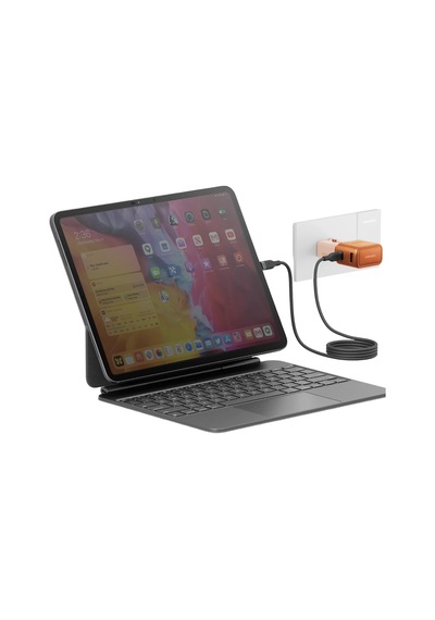 Energea Travelgo 35w 1 Adet Type-c 35w Ve 1 Adet 18w Usb Çıkışlı Pd Hızlı Şarj Aleti - Turuncu
