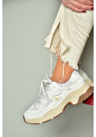 Fox Shoes U312414209 Beyaz Kalın Tabanlı Spor Ayakkabı Sneakers Beyaz-suni Deri Çok Renkli