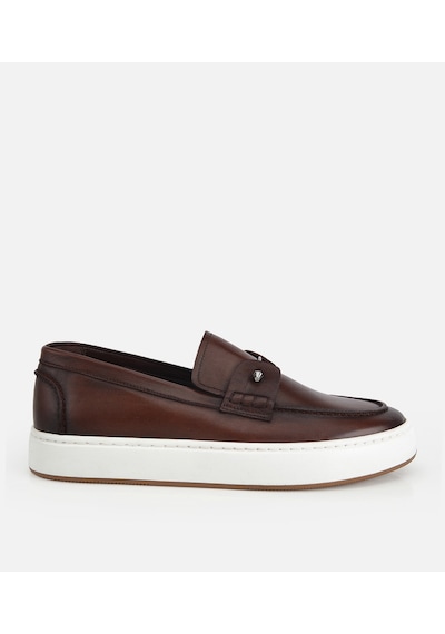 Hotiç Erkek Deri Kahverengi Metal Detaylı Günlük Loafer 02ayh320290a480 02ayh320290a480 Kahverengi
