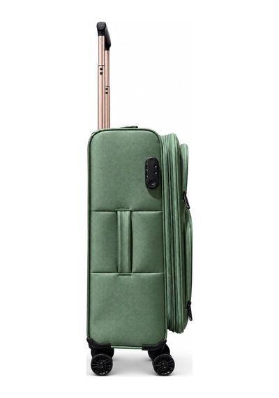 Fossil Unisex Kumaş Orta Boy Ultra Hafif Şifreli Körüklü Kendi Etrafında Dönebilen Valiz 010-02 Yeşil