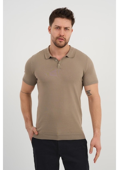 Alexander Gardi Alexandergardı Polo Yaka Düğmeli Triko T-shirt 50024 Bej