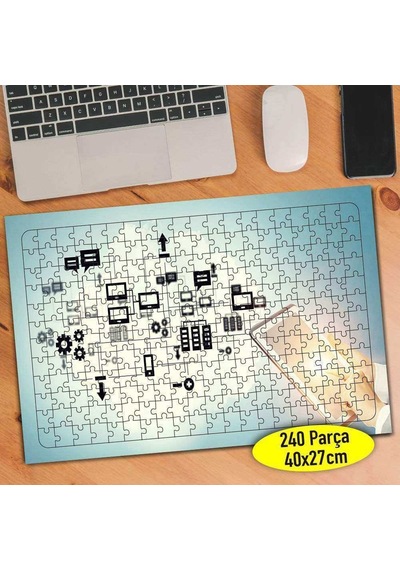 Sosyal Ağ Teknoloji Uzmanı 240 Parça Puzzle Yapboz-113538821