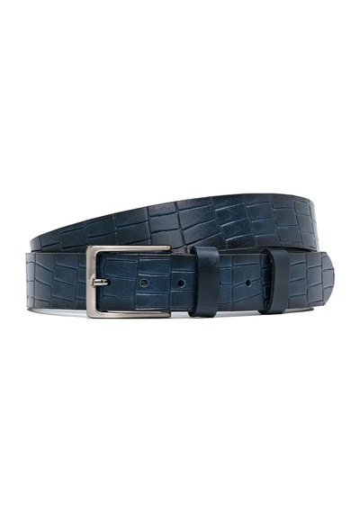 Lacivert Erkek N-040-125 Grande Spor Kemer Genişlik 4 Cm