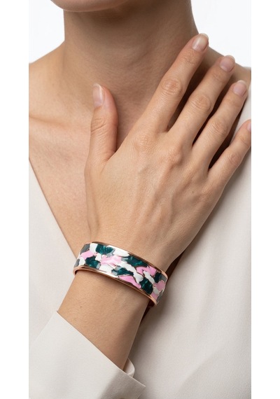 Enamel Bileklik- Green-pink Sarı