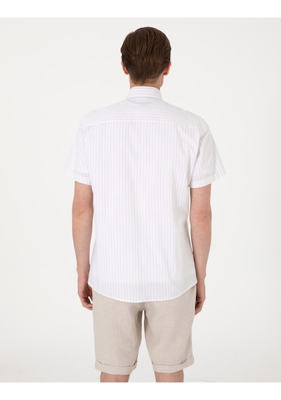 Pierre Cardin Erkek Bej Gömlek Kısa Kollu 50307082-vr011 Bej