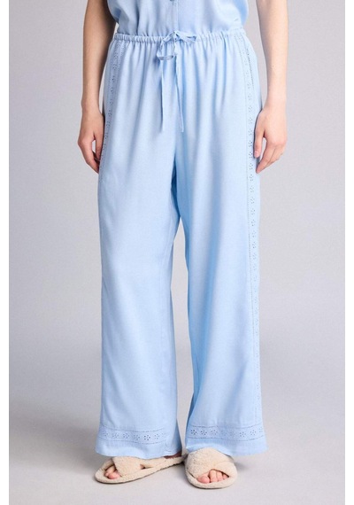 Defacto Regular Fıt Uzun Boy Dokuma Pijama Alt G4372ax26spbe745 Mavi-be745