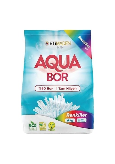 Aqua Bor 6 Kg Renkliler İçin 40 Yıkama Bor Hijyen