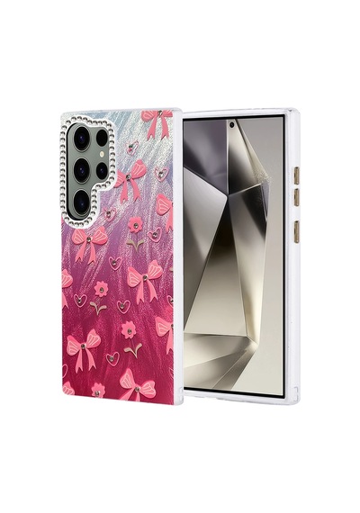 Newface - 414 - Samsung Galaxy Uyumlu S24 Ultra Kılıf Blade Aynalı Desenli Kapak - - Flzdgnkr - Desen 3 Diğer