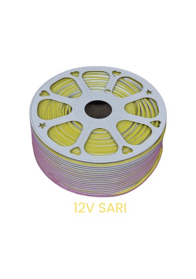 Hightek 12v Sarı Neon Şerit Led 100 Metre Sarı
