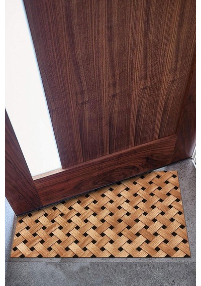 Hasır Baskılı Kapı Önü Paspası Dekoratif Kapı Paspası Dış Mekân Paspas Ev İçi Paspası 45x70cm Çok Renkli
