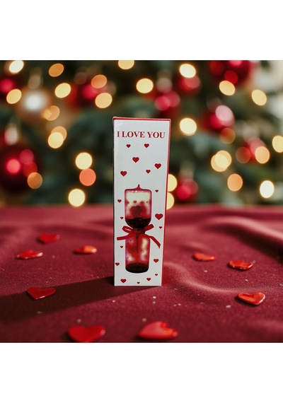 Aşk Ölçer Romantik Kalpli Dekoratif Cam Obje