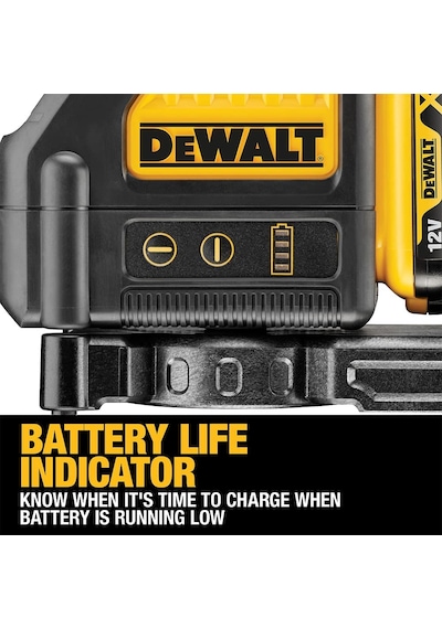 Dewalt DCE088D1R-QW Artı Lazer 108V Kırmızı - Li-Ion 2Ah Akü