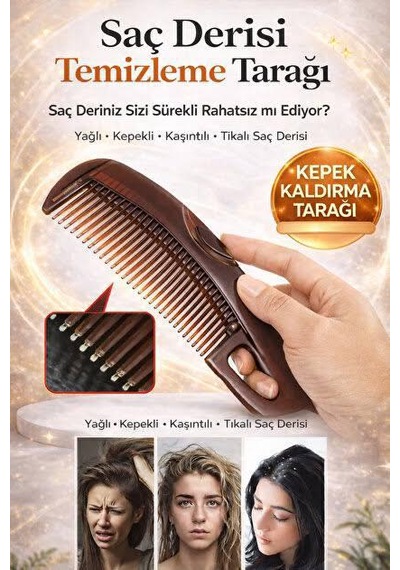 Mucizevi Tarak Ve Kepek Kaldırma & Anti-statik Masaj Fırçası Kendi Kendini Temizleme Özelliği 0
