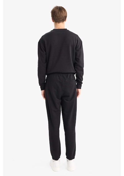 Defacto Regular Fit Beli Bağcılı Paçası Lastikli Cepli Basic Düz Jogger Eşofman Altı E9427AX25AU Siyah