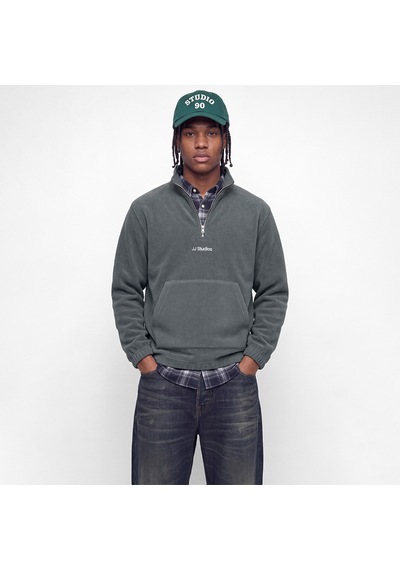 Jack & Jones Jack&jones Polar Soho Fleece Erkek Gri Dik Yaka Sweatshirt