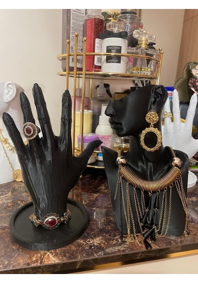 Dekoratif Takı Organizer Manken 21cm Set Şık Makyaj Mücevher Kolye Tasarım Sergi Yüzük