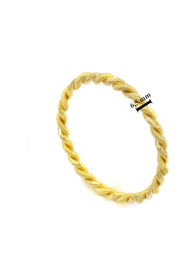Bz 6.5 Mm 2li Adana Burması 22 Ayar Altın Kaplama Bilezik Blz-3021 Altın
