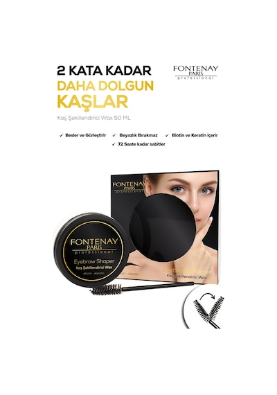 Fontenay Saç Şekillendirici Toz Wax Turuncu + Profesyonel Kaş Şekillendirici Wax