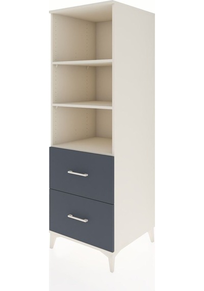 Kronos Dolap 3 Raflı 2 Çekmeceli 60x59x182 Aytaşı-antrasit Aytaşı
