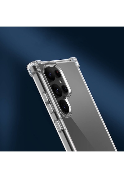 Samsung Galaxy Uyumlu Z Fold 6 Kılıf Köşe Korumalı Şeffaf Sert Premium Silikon Kapak Ryc/nitro Şeffaf