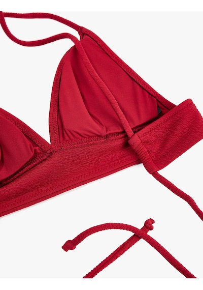 Koton Çapraz Askılı Dokulu Bralet Bikini Üstü Bordo 6sak10011mm