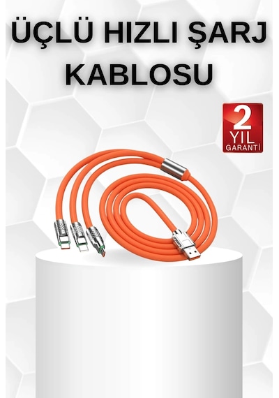 Android Ve Apple OS  Uyumlu 180 Derece Type-c Şarj Kablosu Belirtilmemiş 43098374
