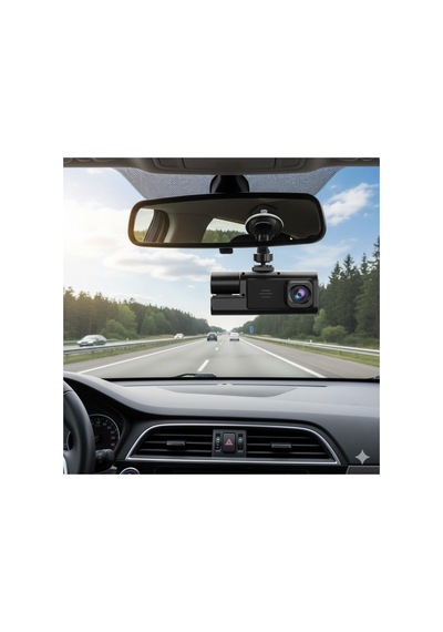 Üç Kameralı Wifi Araç I Çi Kayıt Cihazı 1080p Ön I Ç Arka Gece Görüşlü Dashcam Tüm Araçlara Uyumlu Tek