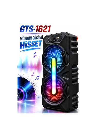 Gts-1621 Taşınabilir Kablosuz Led Işıklı Hoparlör: Müziğin Gücünü Hissedin