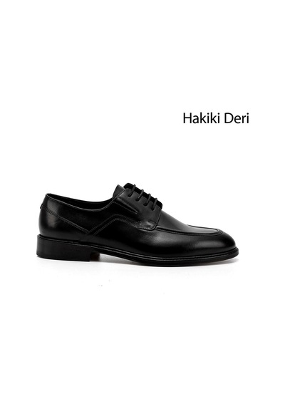 Gönderi(R) Gönderi R Erkek Siyah Bağcıklı Kösele Taban Hakiki Deri Klasik Ayakkabı Ddma84527158 Siyah