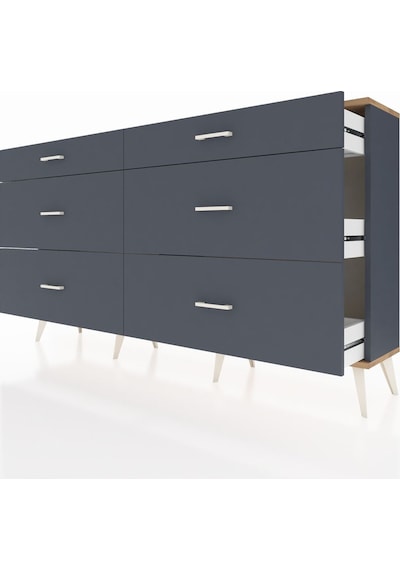Arges Konsol 6 Çekmeceli 176x30x99 Antrasit-çam/antrasit Antrasit-çam/antrasit Arges Konsol 6 Çekmeceli 176x30x99 Antrasit-çam/antrasit Antrasit-çam/antrasit