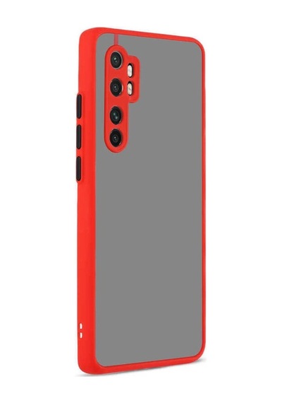 Xiaomi Mi Note 10 Lite Kılıf Zore Hux Kapak Kırmızı