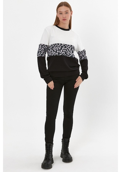 Alexander Gardi ALEXANDERGARDI LEOPAR DESENLİ SWEATSHİRT (B23-26500)