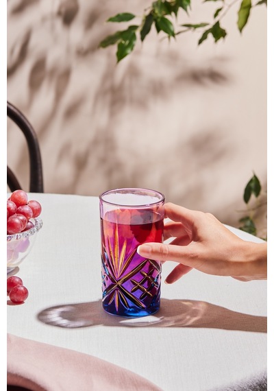 Karaca Melodico Meşrubat Bardağı Mor 375 Ml Mor