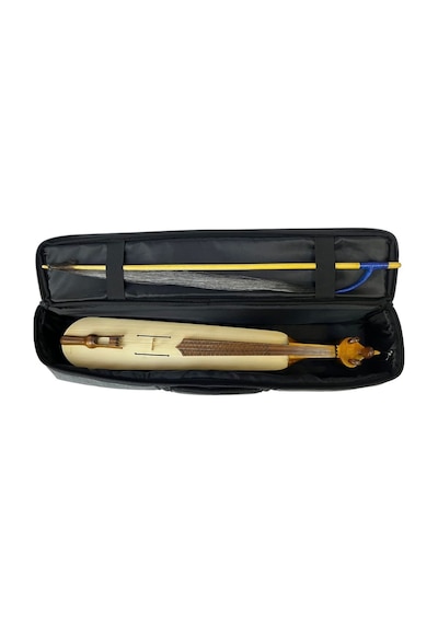 Profesyonel Gigbag Korumalı Gri Keten Kumaş Kemençe Kılıfı