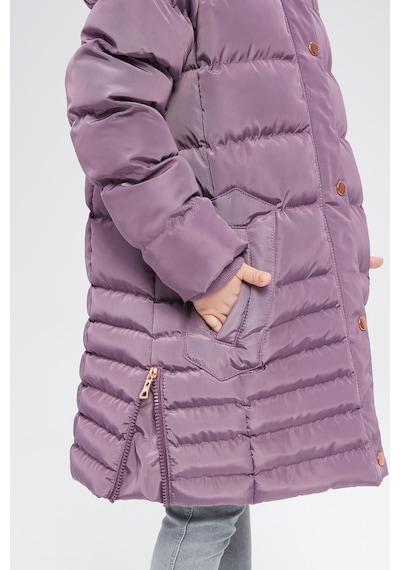 Benitto Kids Benittokids Kız Çocuk Natürel Kürklü Kaban 51301-Mor