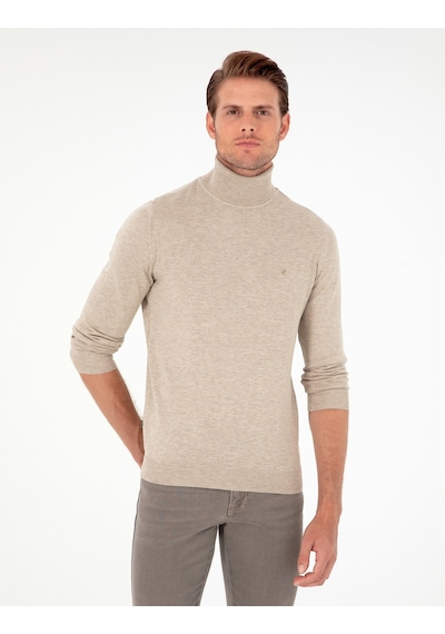 Pierre Cardin Erkek Kum Melanj Kazak/Triko 50296602-vr123 Kum Melanj