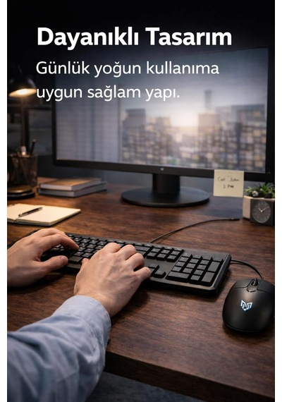 Km-03 Usb Kablolu Klavye Mouse Set Türkçe Q Siyah Ergonomik Tasarım,usb Bağlantı, Sayısal Tuşlu Klavye, Optik Mouse, Windows Uyumlu, Siyah Diğer