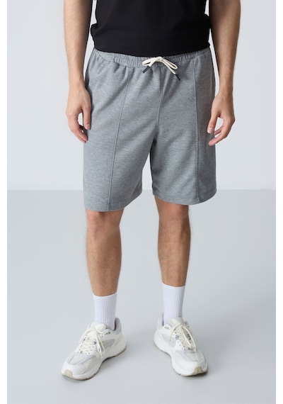 Air Jones Tommy Life Gri Melanj Pamuklu Kalın Yumuşak Dokulu Standart Fit Basic Erkek Şort - 81277 GRI MELANJ Air Jones Tommy Life Gri Melanj Pamuklu Kalın Yumuşak Dokulu Standart Fit Basic Erkek Şort - 81277 GRI MELANJ