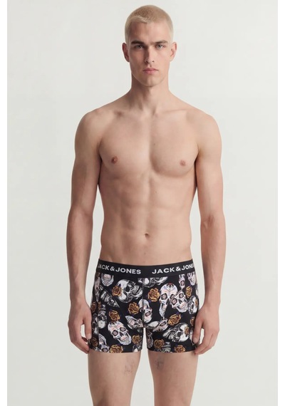 Jack & Jones Erkek Jacraul 3'lü Boxer 12301210 Siyah