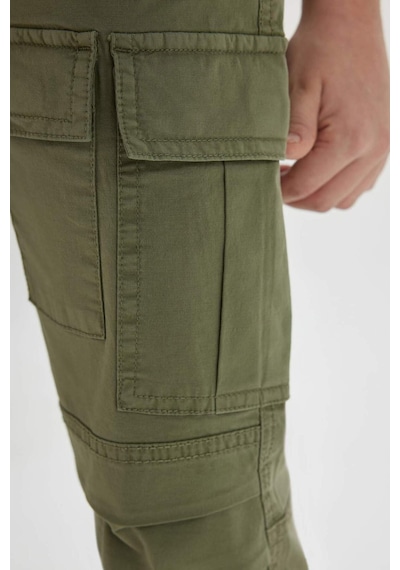 DeFacto Erkek Çocuk Kargo Cepli Düz Paça Gabardin Pantolon B5924A824SPKH373