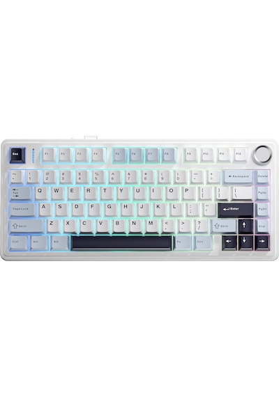Aula F75 Mekanik Rgb Tkl Ice Vein Switch Kablosuz Makrolu Hot Swap Klavye Lacivert