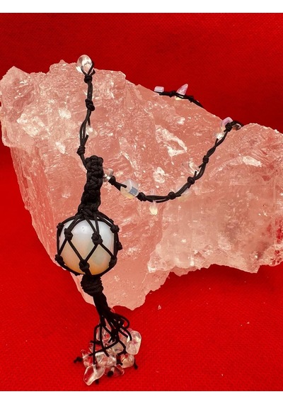 Sertifikalı Opal Doğal Taş Kolye El Yapımı Handmade A Kalite Çok REnkli