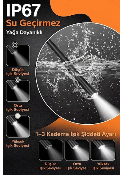 Vothoon Monitörlü Tek Kameralı 5 Mt Sert Kablo Yılan Endoskop Kamera 5,5 Mm 4.3 Inc Ekran Ip67 Su Geçirmez