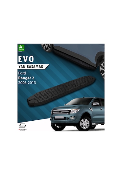 S-dizayn Ford Ranger 2 Evo Siyah Yan Basamak 193 Cm 2006-2013 A+ Kalite