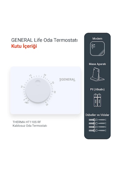 Therma Ht110s Rf Kablosuz Oda Termostatı - Beyaz