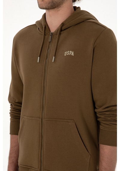 U.S. Polo Assn. Erkek Regular Fit Haki Şardonlu Örme Hırka 50313755-VR027