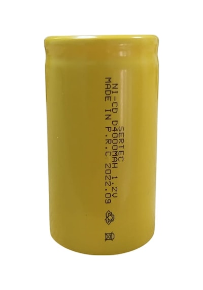1.2v 4000 Mah - D Büyük Boy - Ni-cd Şarjlı Pil - Başsız / Flat Head